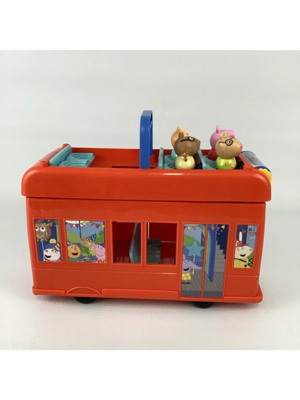 Hasbro Peppa Pig 2-in-1 Party Bus Playset Figures Accessories Near Complete 99%